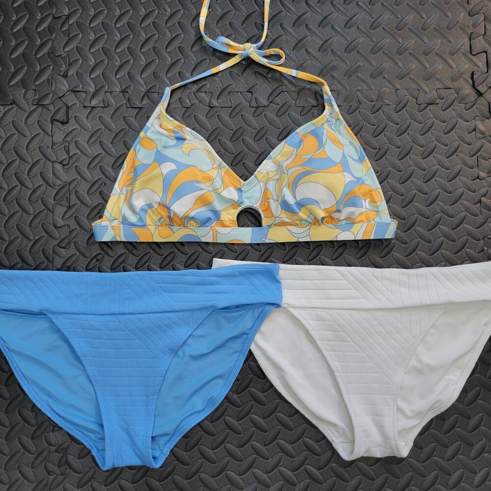 Hurley + Aerie Bikini Lot 3 Piece Set Summer Vacation Ready Resortwear Cruise